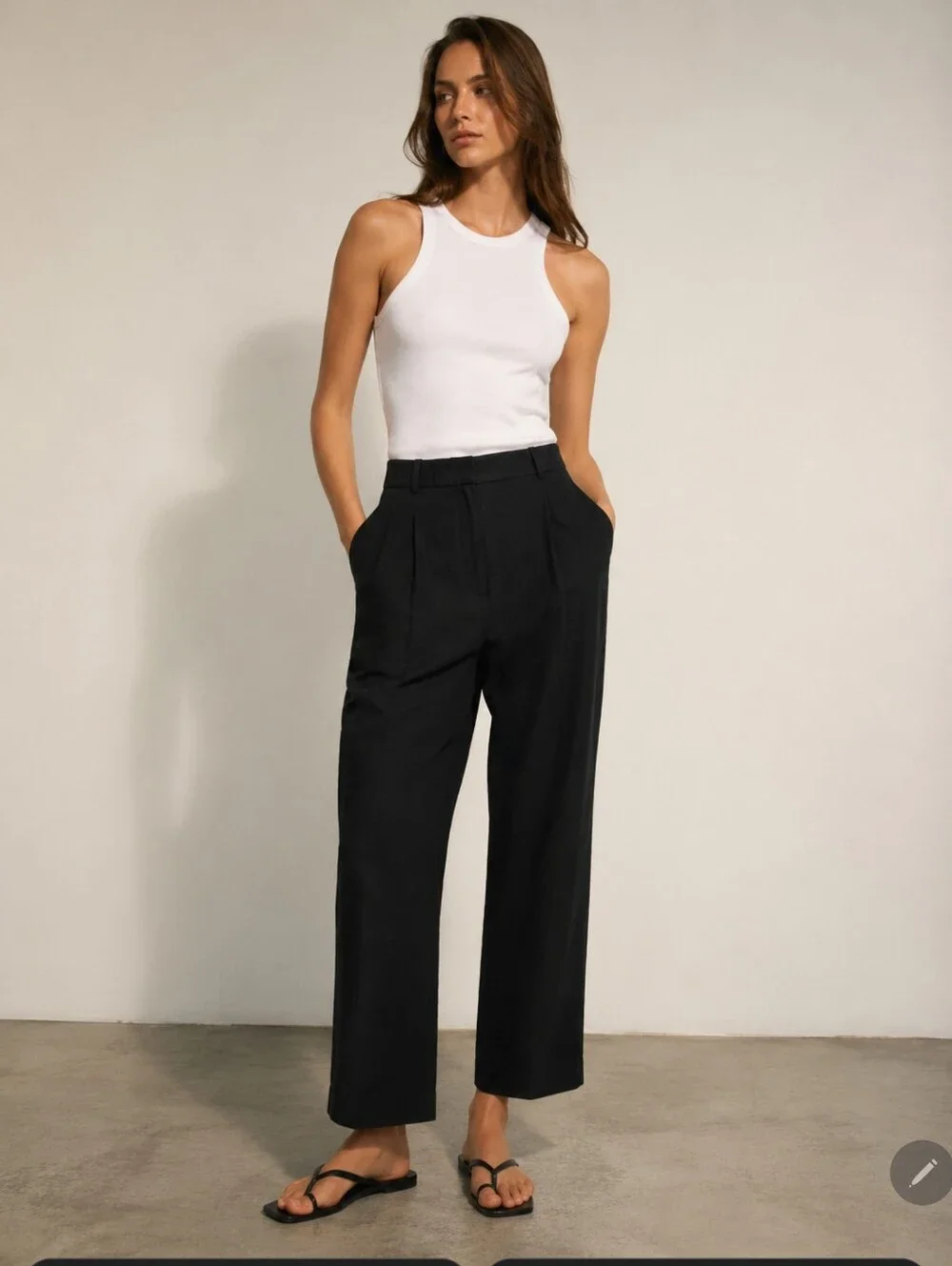zara black dress pants CURVED FIT SUIT PANTS - Black